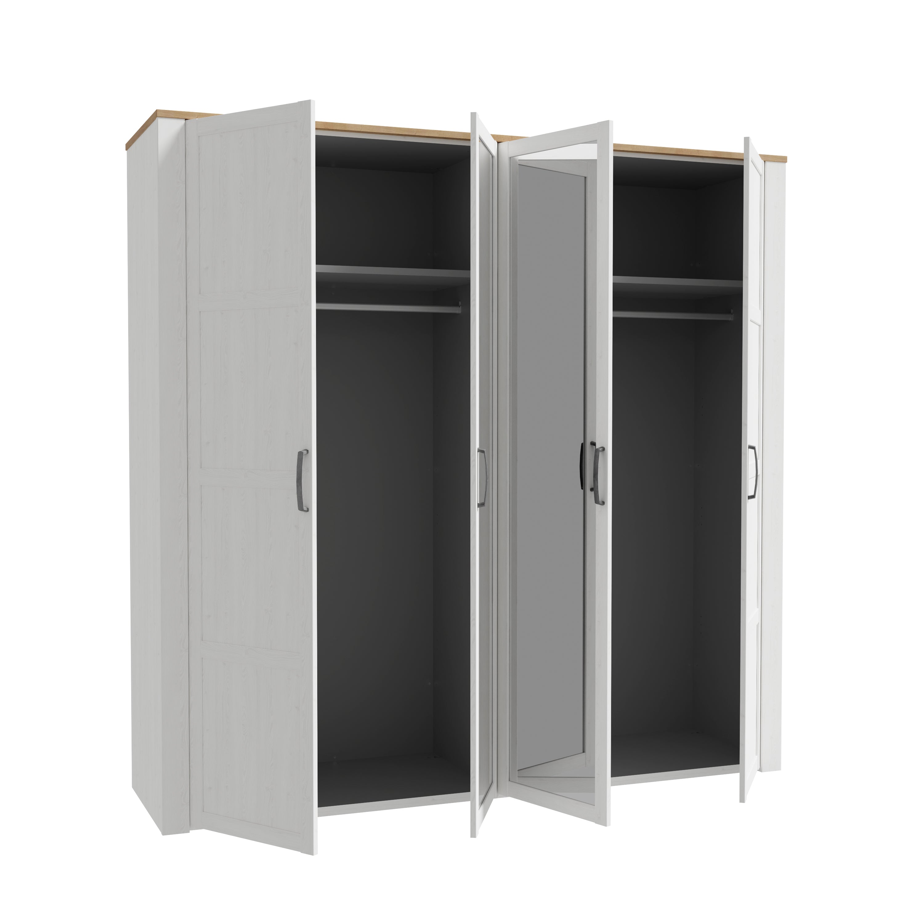 Bohol 4 Door Wardrobe With Mirror