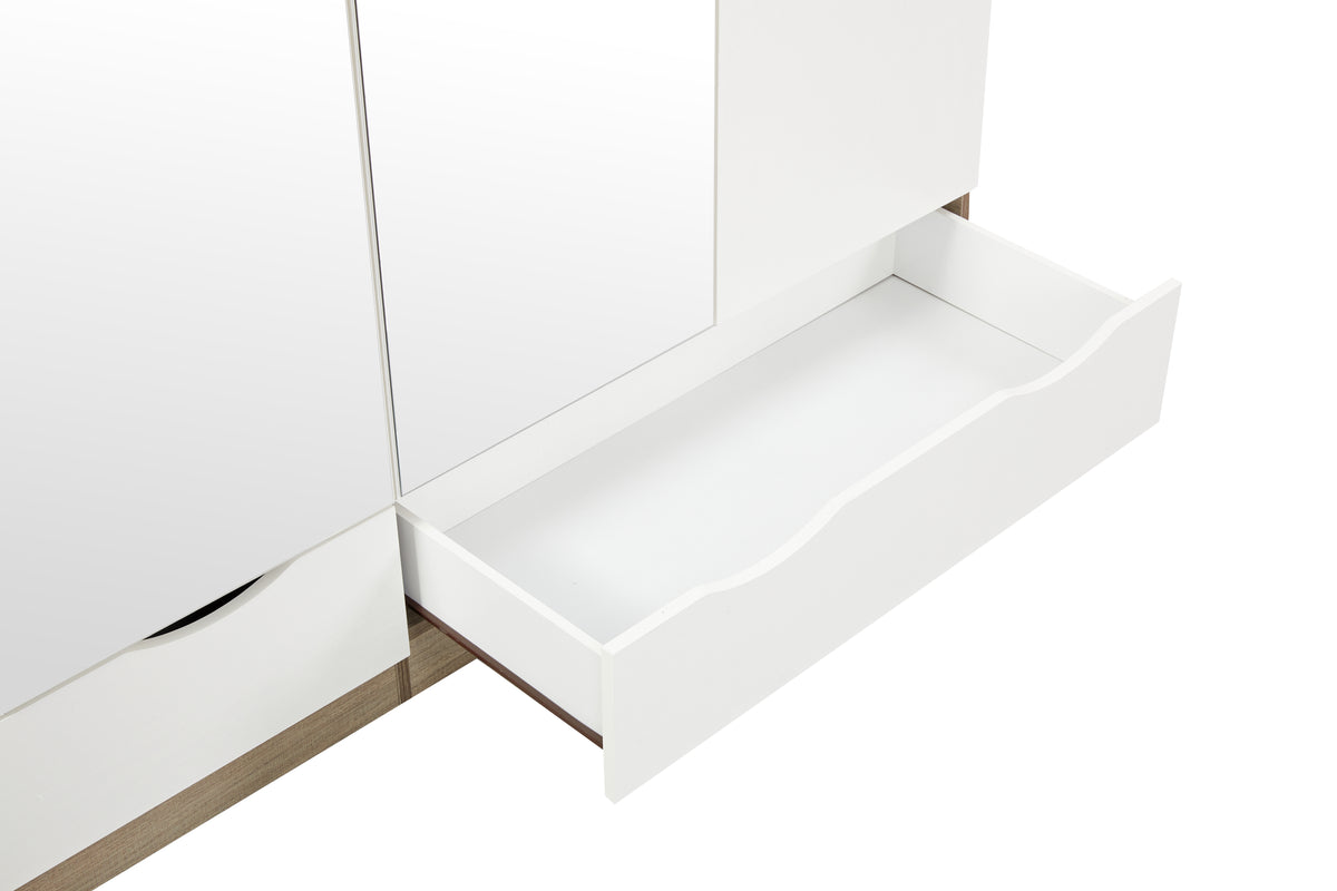 Luma 4 Door Wardrobe with 2 Drawers