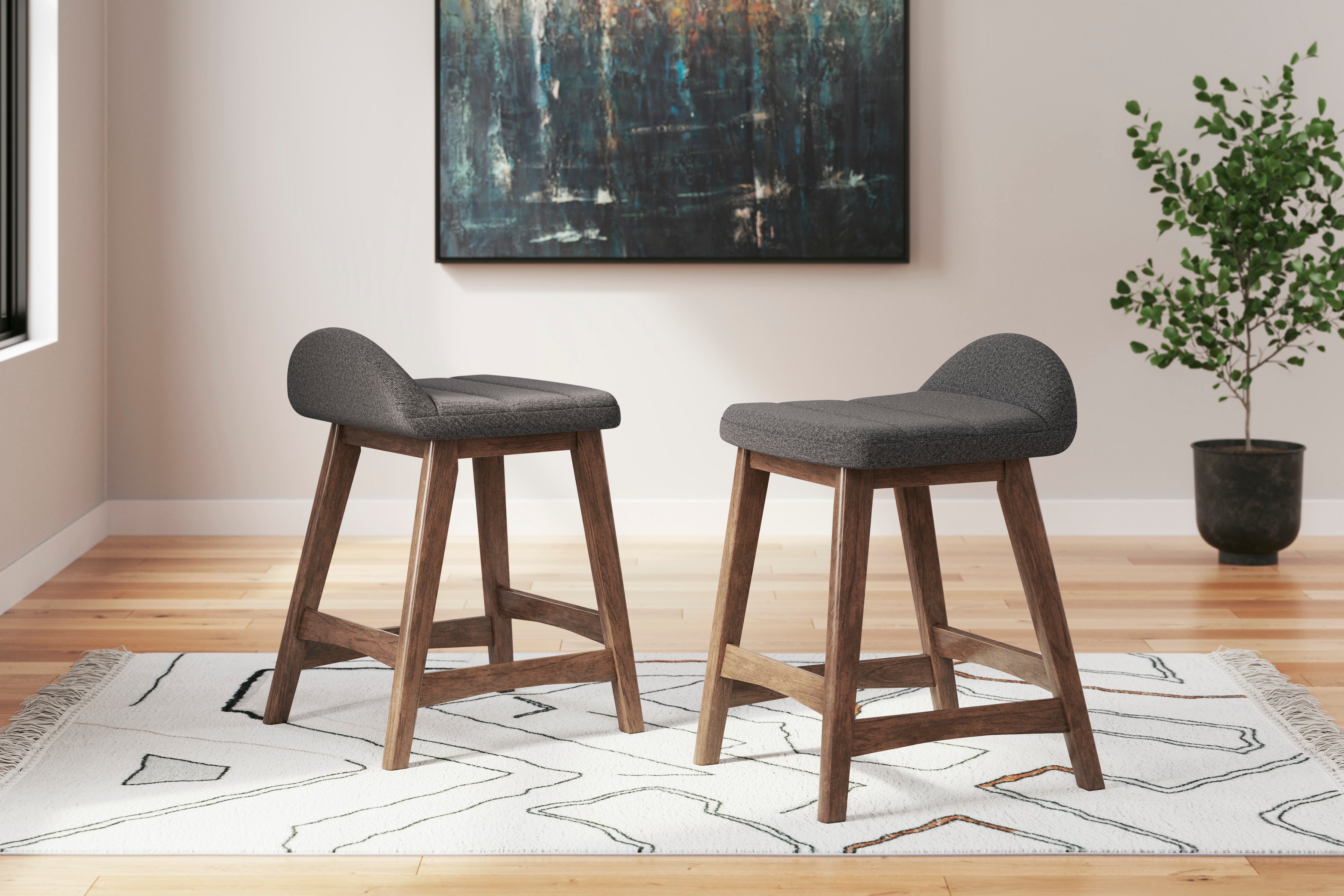 Lyncott Upholstered Barstool (Set of 2)