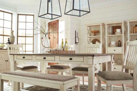 Bolanburg Dining Table + Chair + Bench