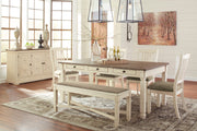 Bolanburg Dining Table + Chair + Bench