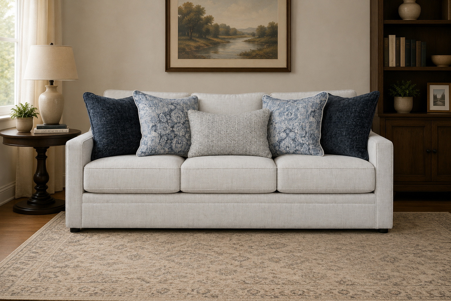 Back spin Sofa (3+2) + 2 Accent Chairs