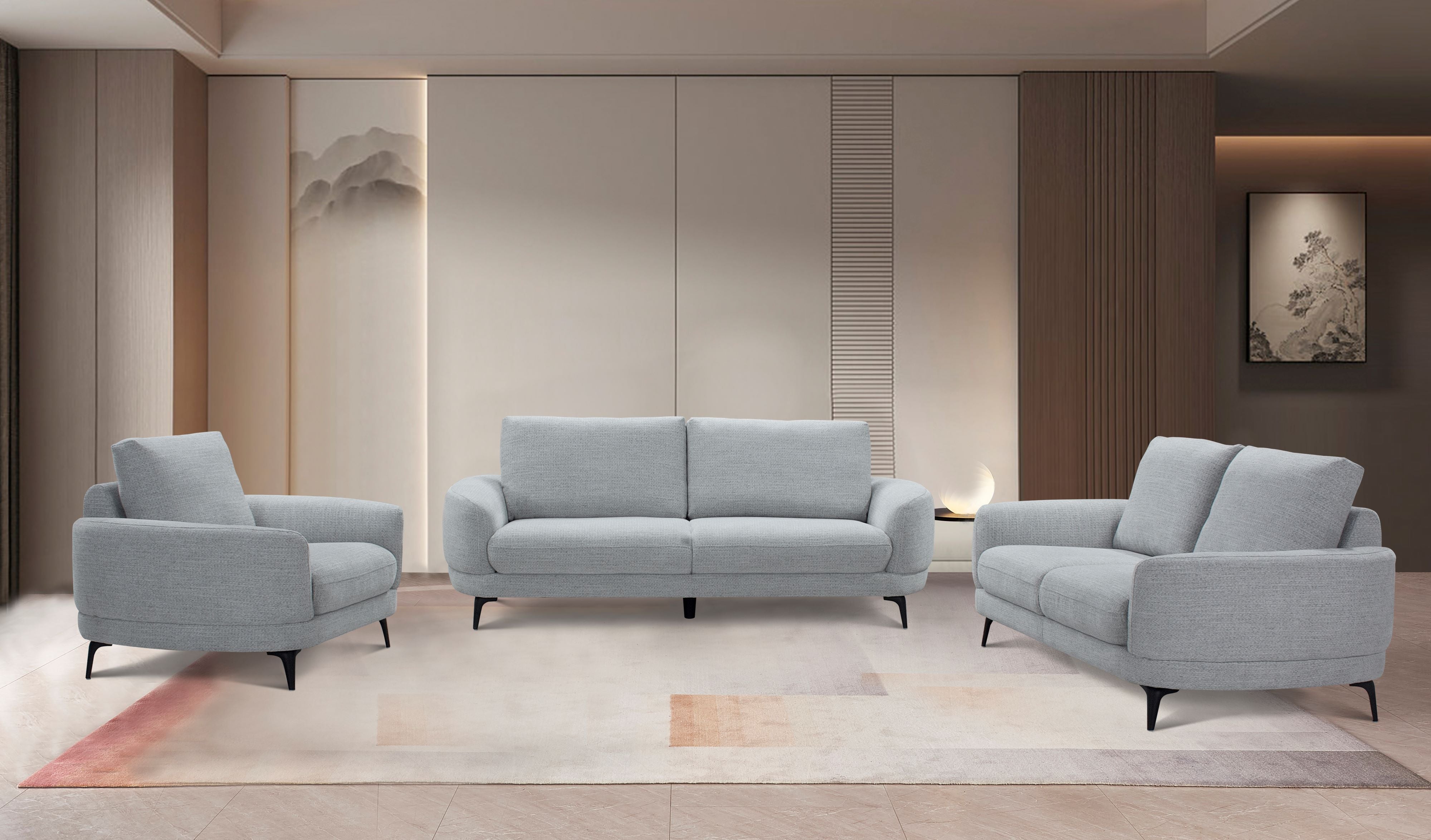 Mina Sterling Sofa Set