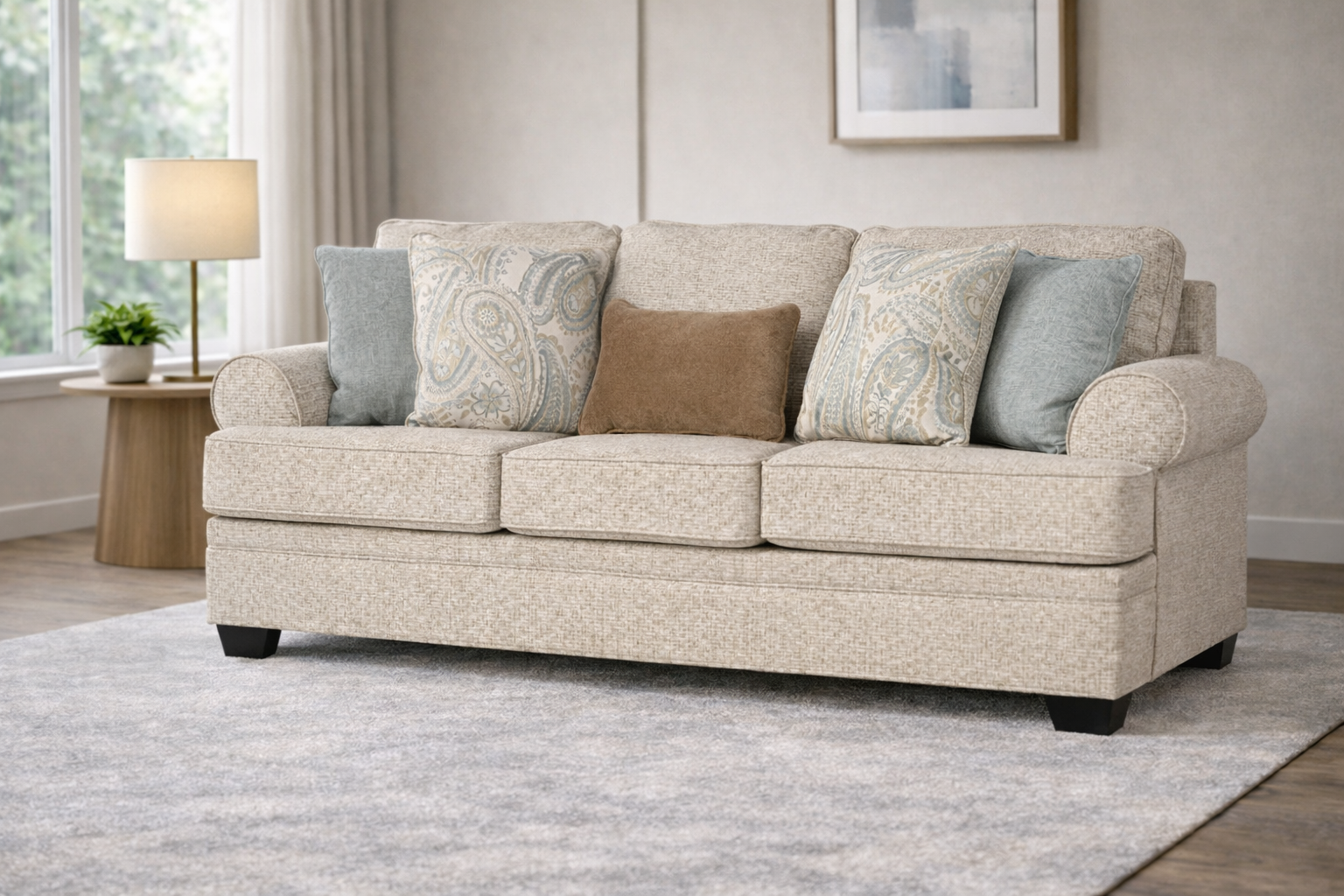 Auralith Sofa set (3+2+1) + Ottoman