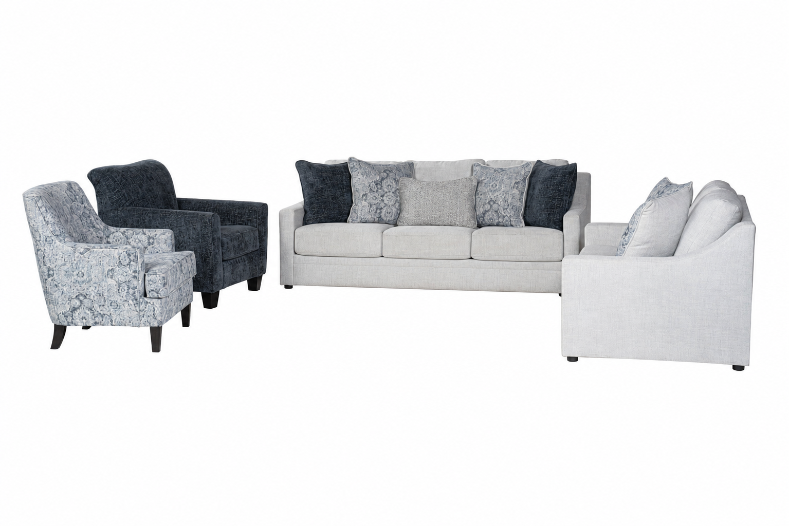 Back spin Sofa (3+2) + 2 Accent Chairs