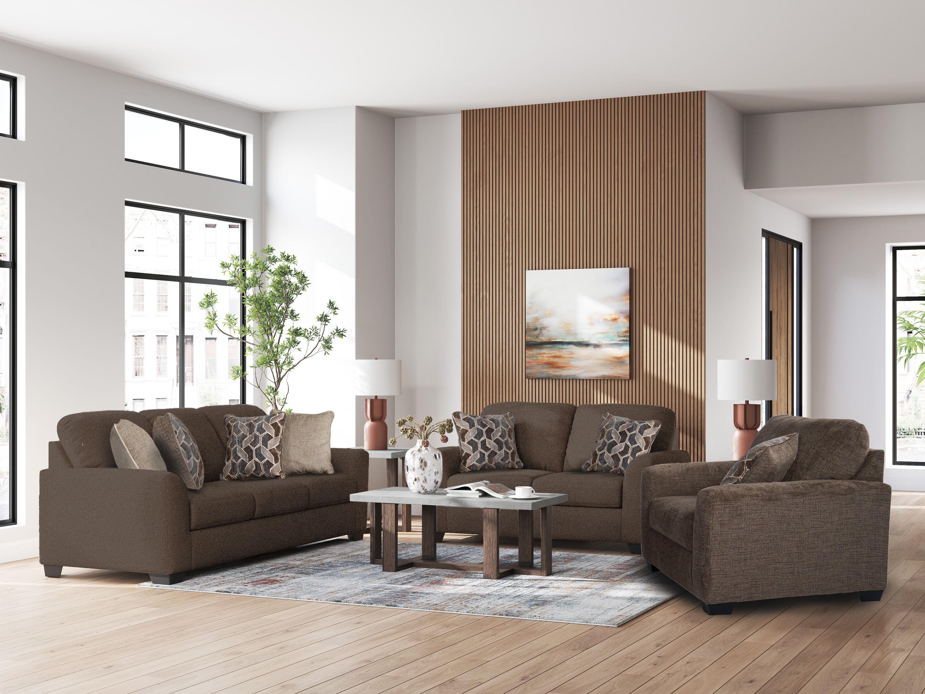 طقم كنب نوكسفيرن (3+2+1) + مسند قدم