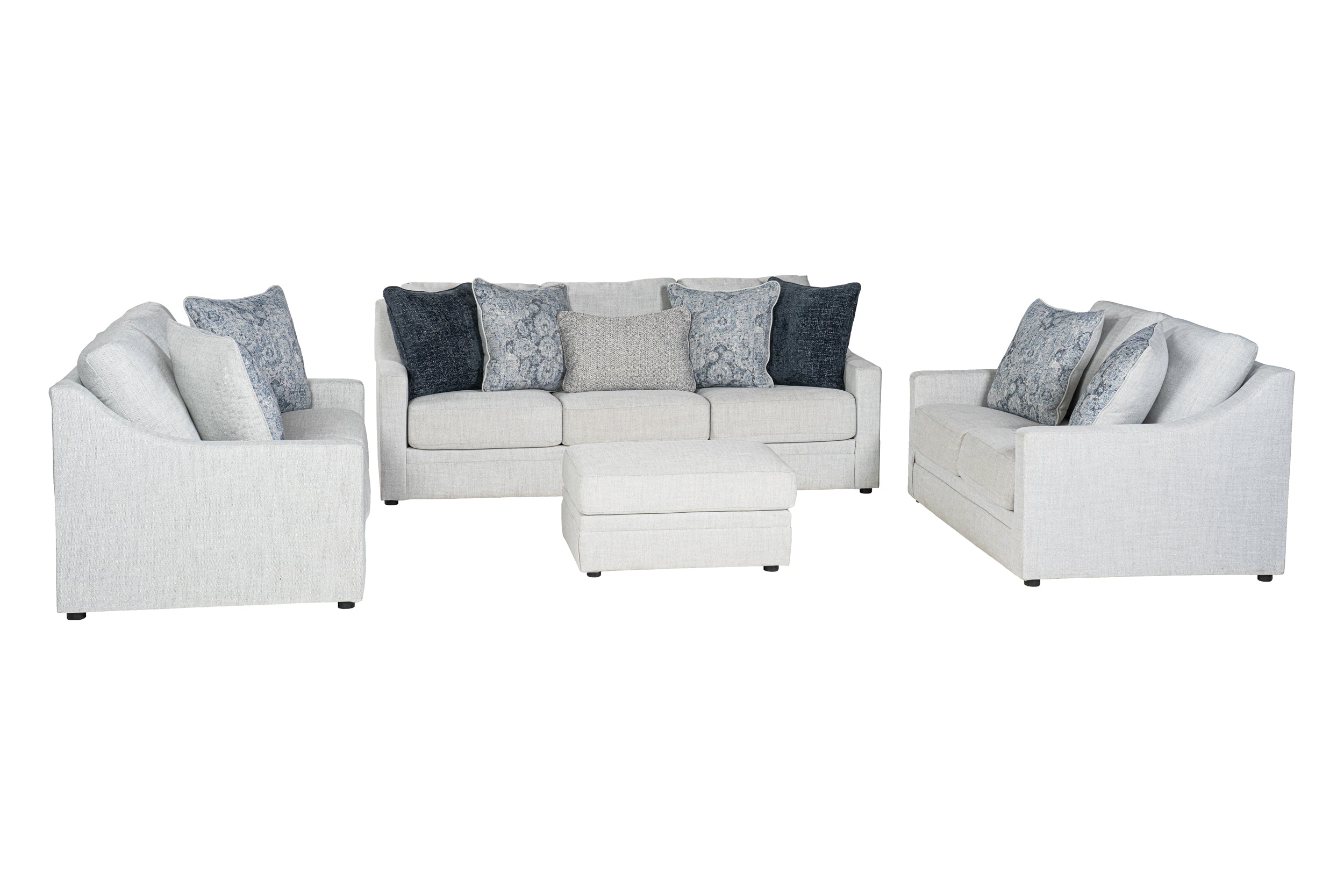 Back spin Sofa Set (3+2+2) + Ottoman