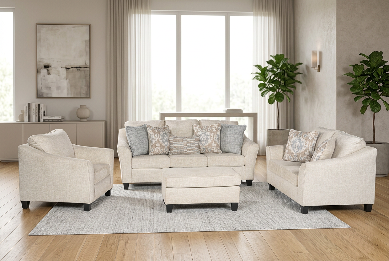 Elkmoor Sofa Set (3+2+1) + Ottoman
