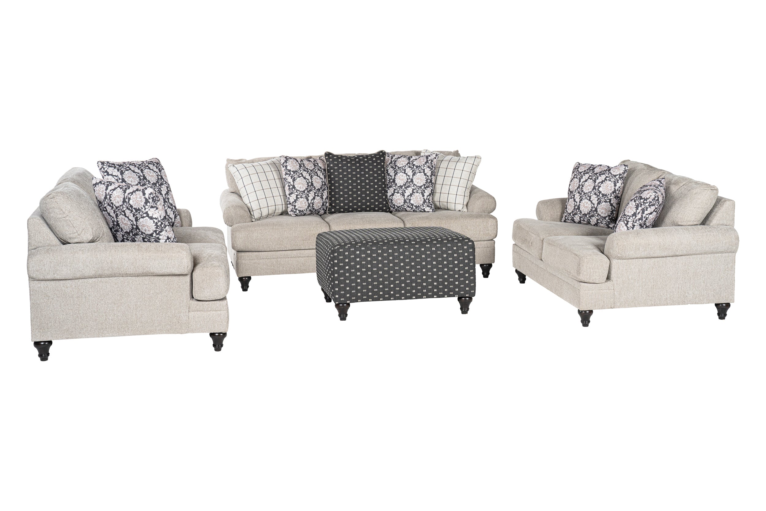 Splicers Sofa Set (3+2+2) +Ottoman