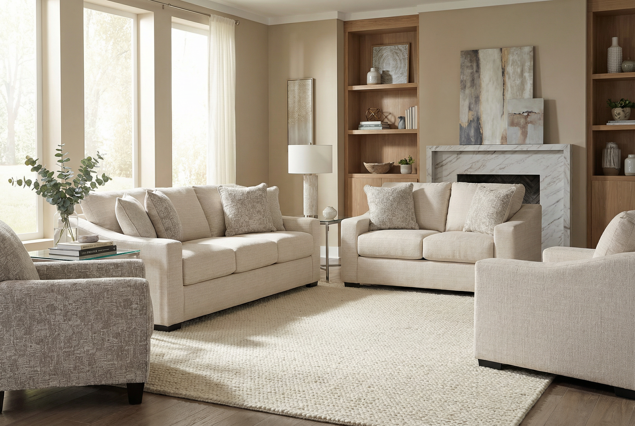 Anastasia Sofa Set (3+2+1+Accent chair)