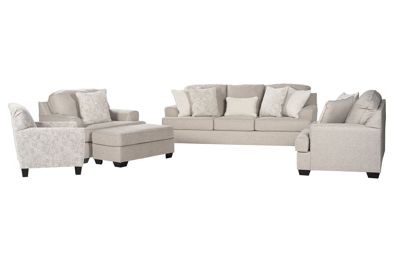Velvet Beast Sofa Set (3+2+1+ottoman+Accent chair)