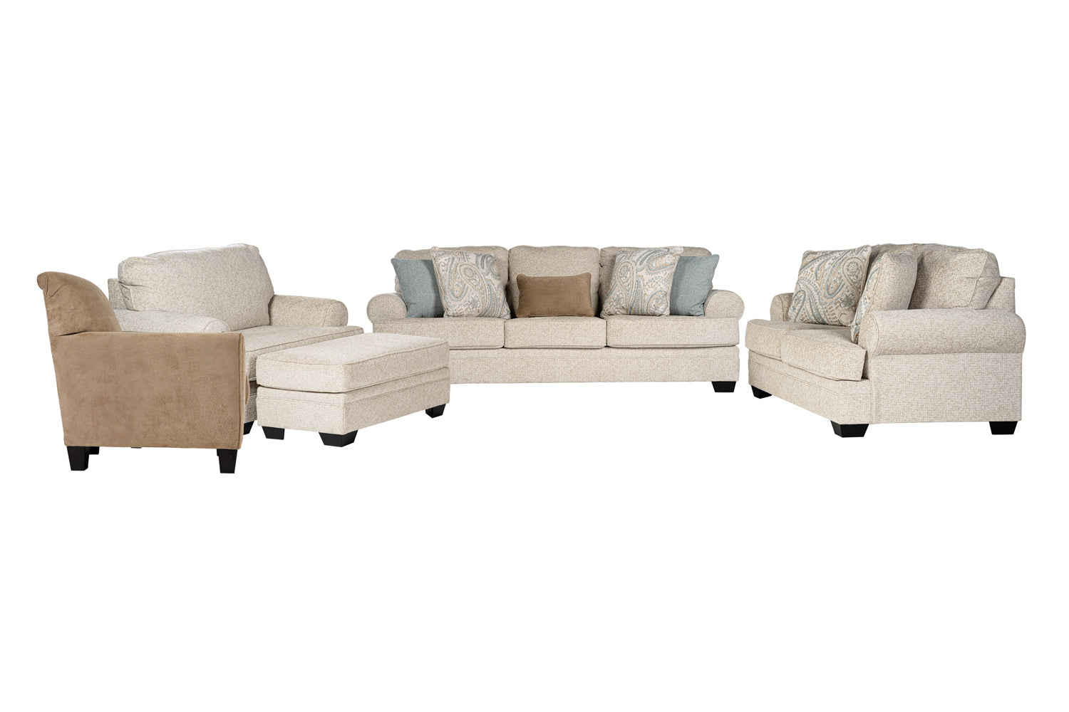 Auralith Sofa set (3+2+1) + Ottoman + Accent Chair