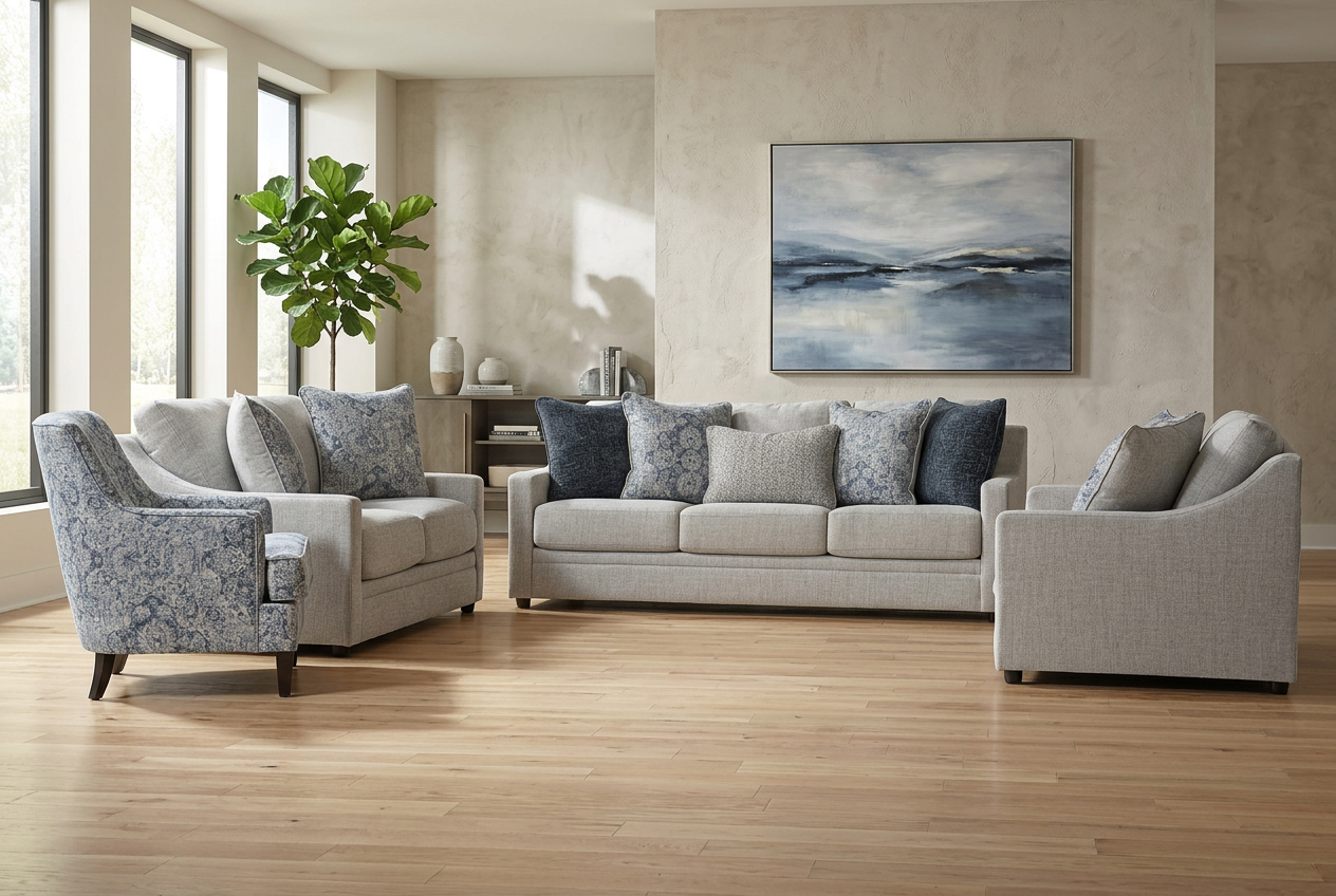 Back spin Sofa Set (3+2+2) + Accent chair