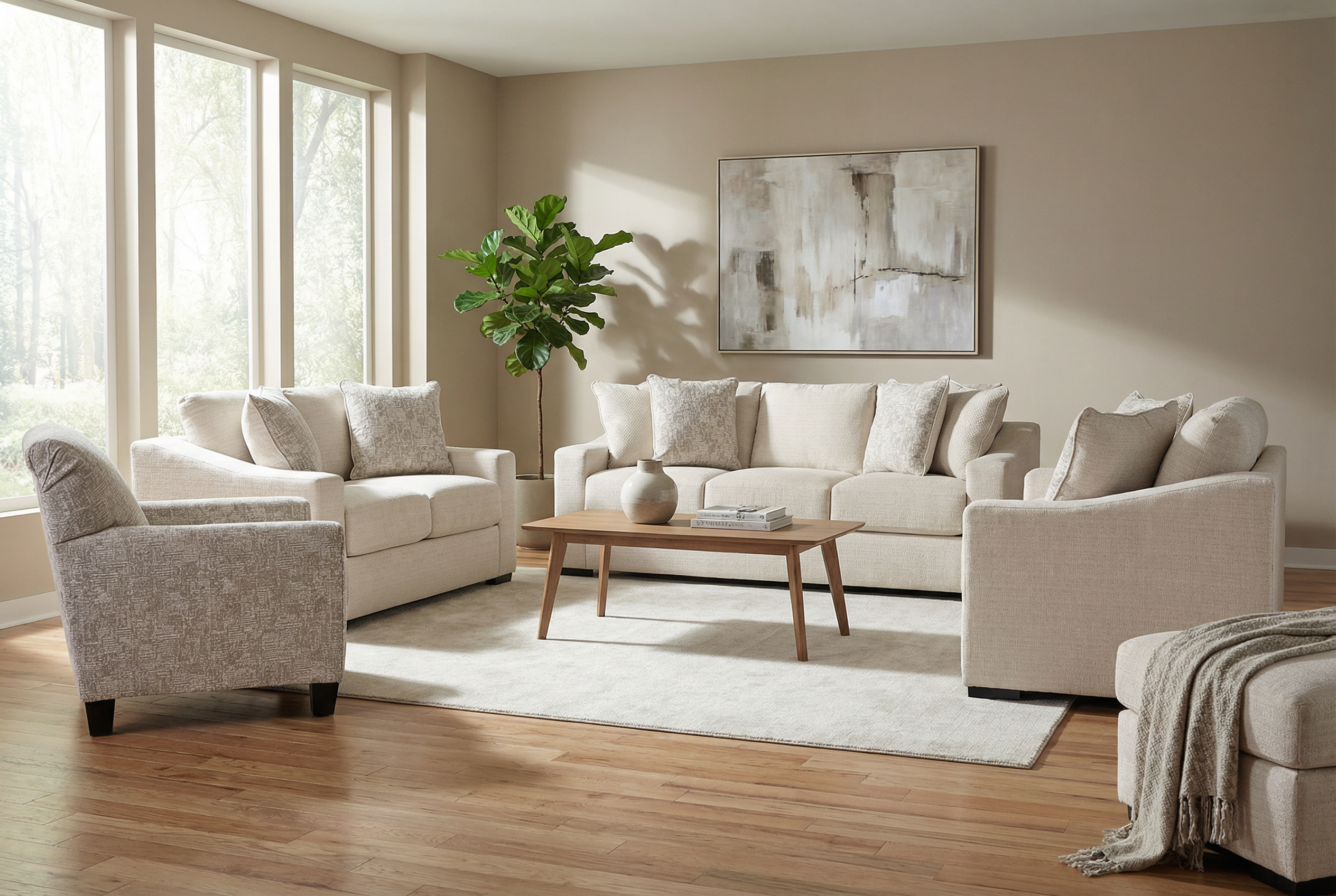 Anastasia Sofa Set (3+2+2+Accent chair)