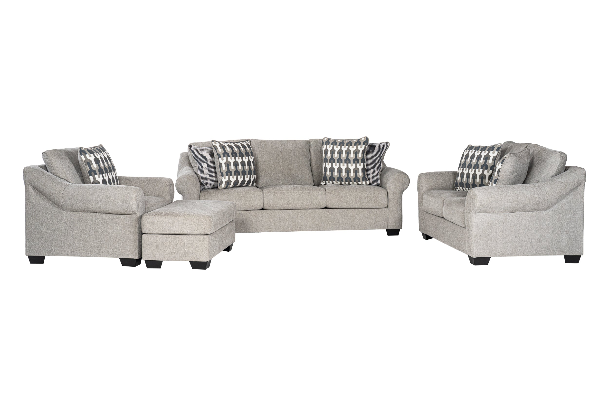 Ovell Sofa Set (3+2+1) + Ottoman