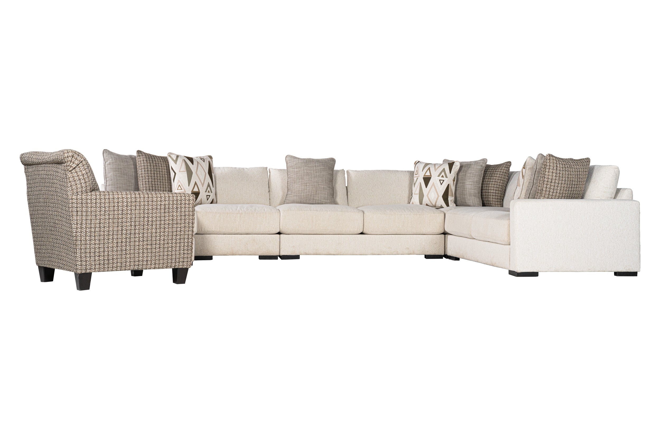 Brivelle 5-piece Sectional Sofa Set + Accent Chair