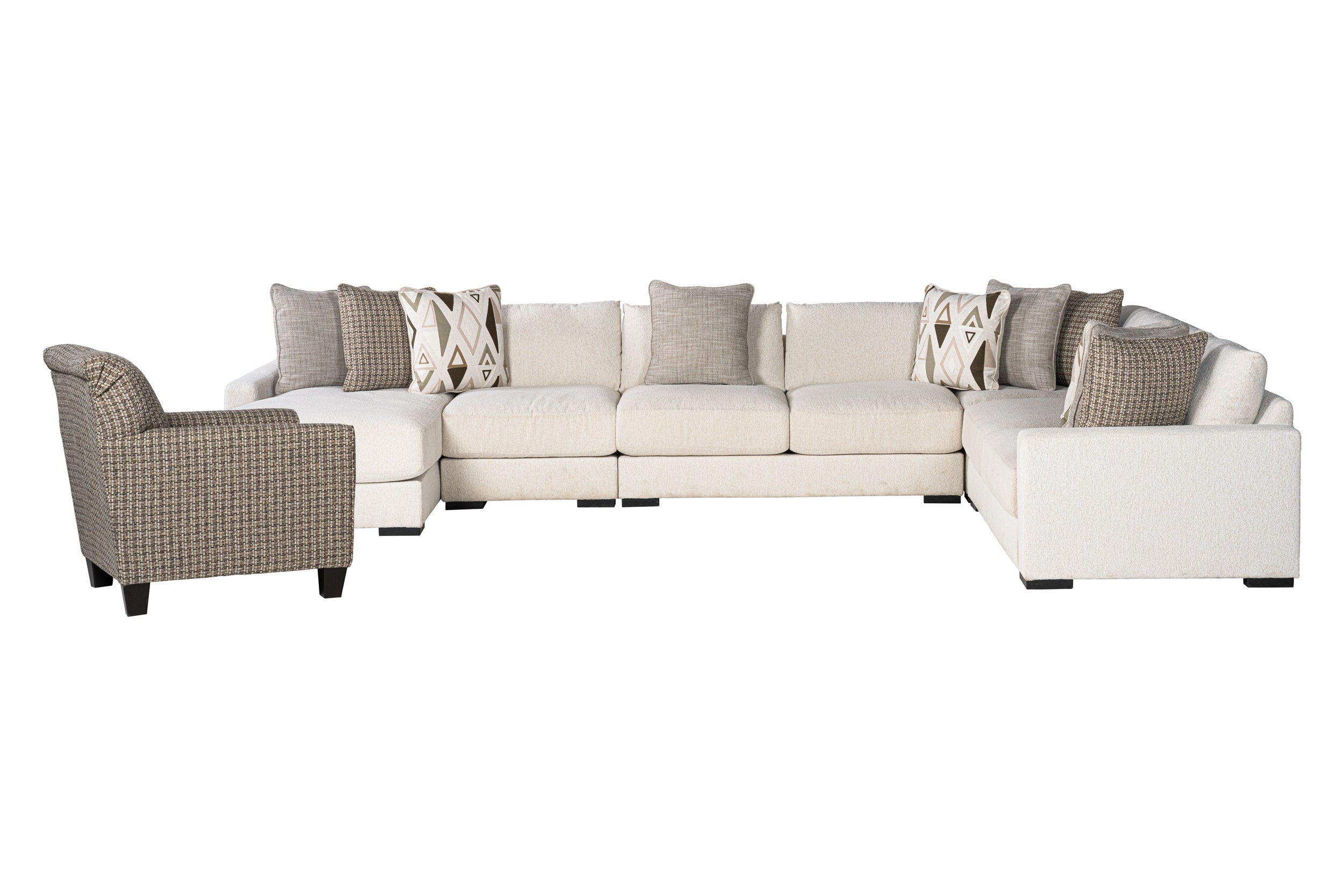 Brivelle 5-piece Sectional Sofa Set + Accent Chair