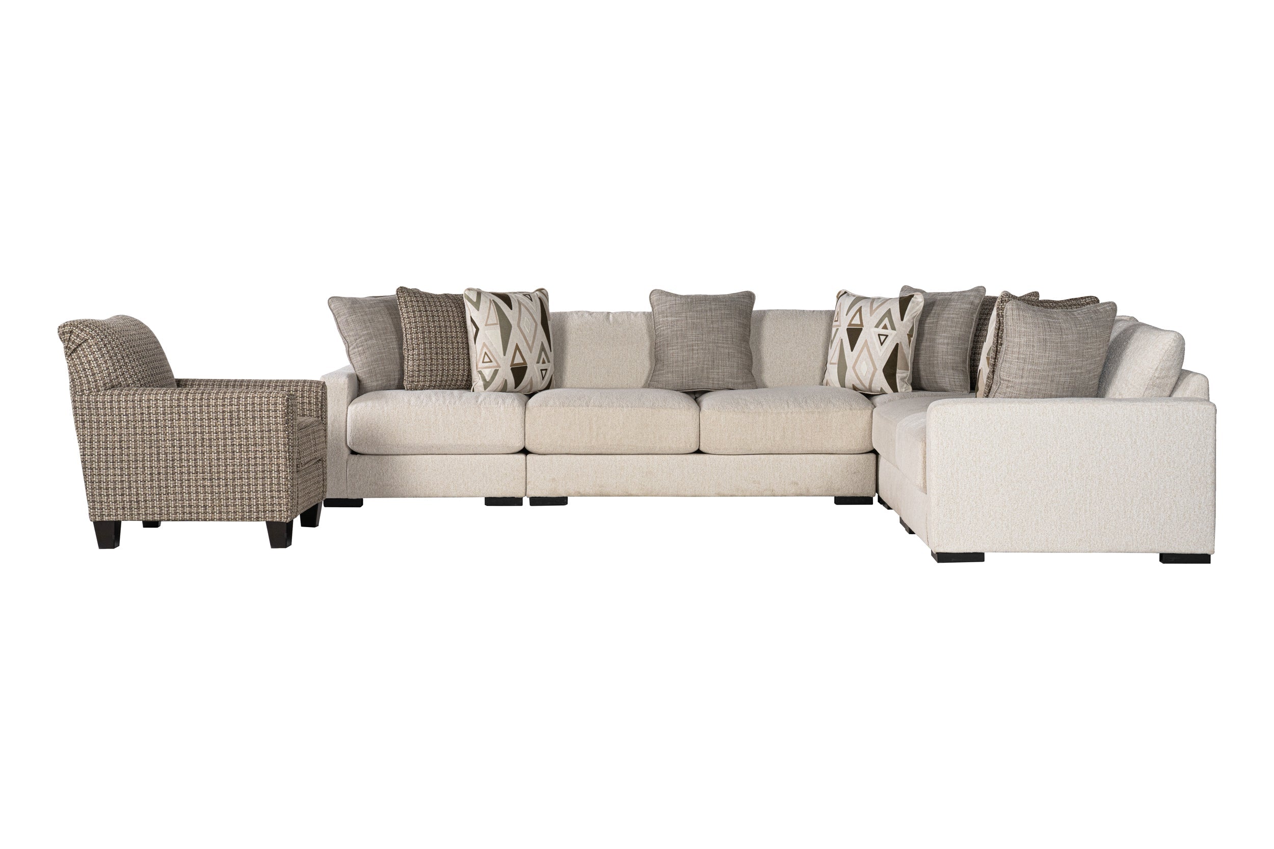 Brivelle 5-piece Sectional Sofa Set + Accent Chair