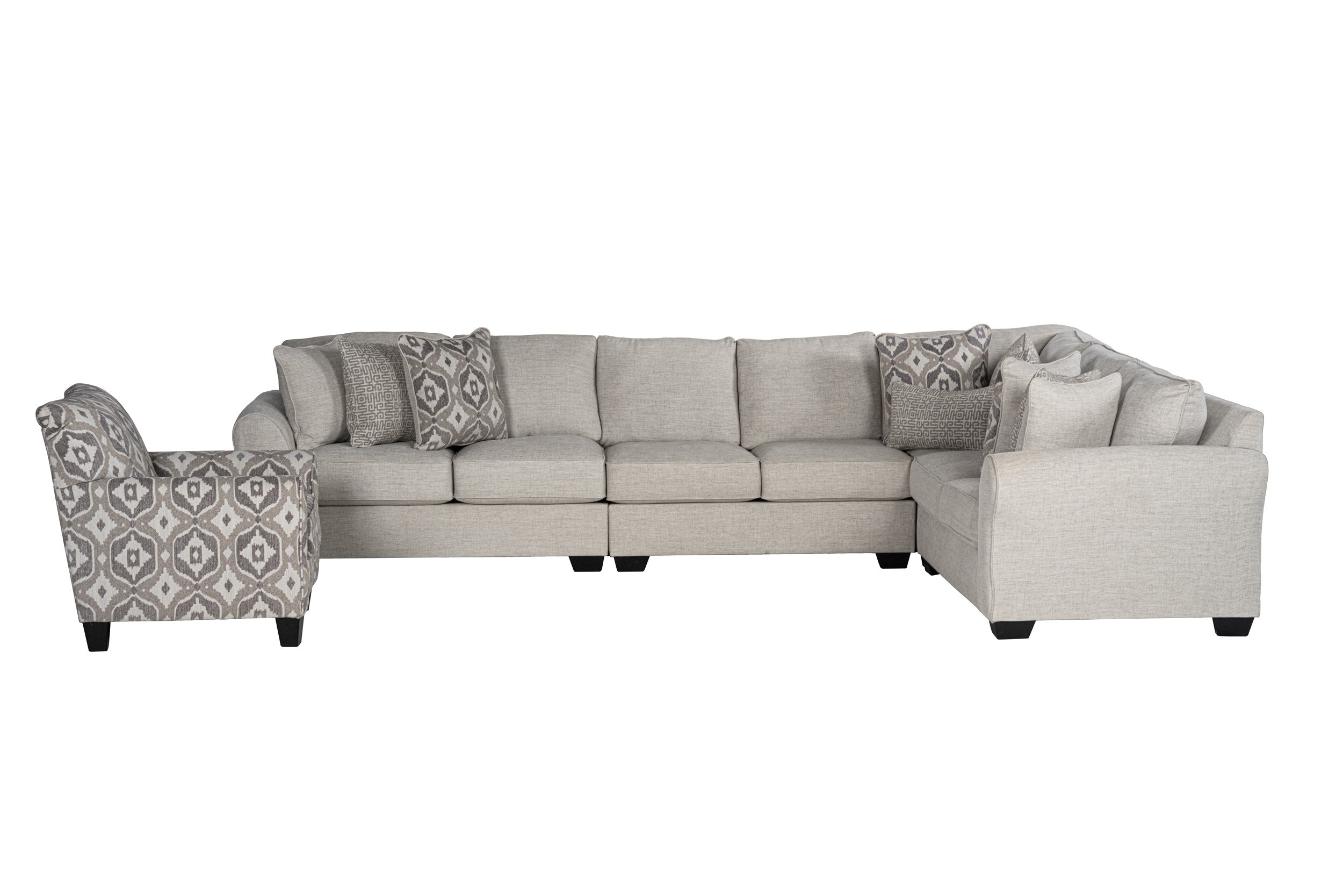 Seraphine 4-piece Sectional Sofa Set + Accent Chair
