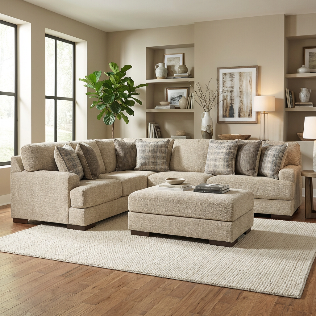 Zyraen 3-piece Sectional Sofa Set + Ottoman