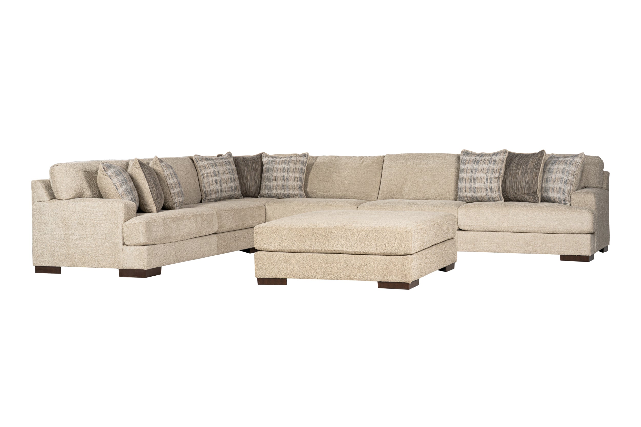 Zyraen 4-piece Sectional Sofa Set + Ottoman