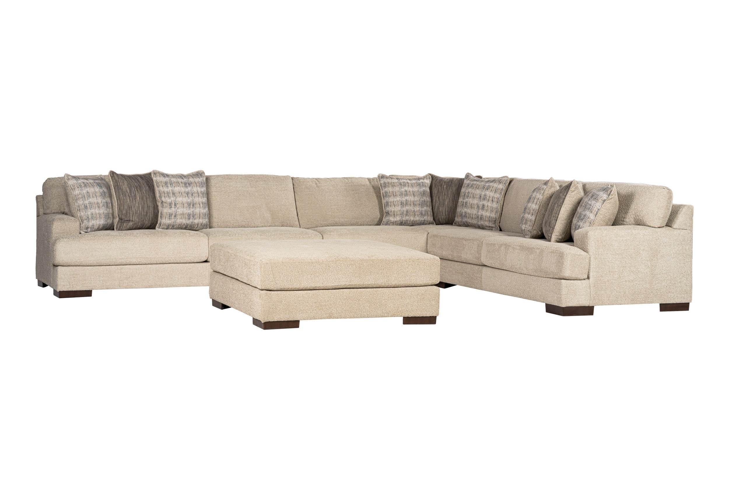 Zyraen 4-piece Sectional Sofa Set + Ottoman
