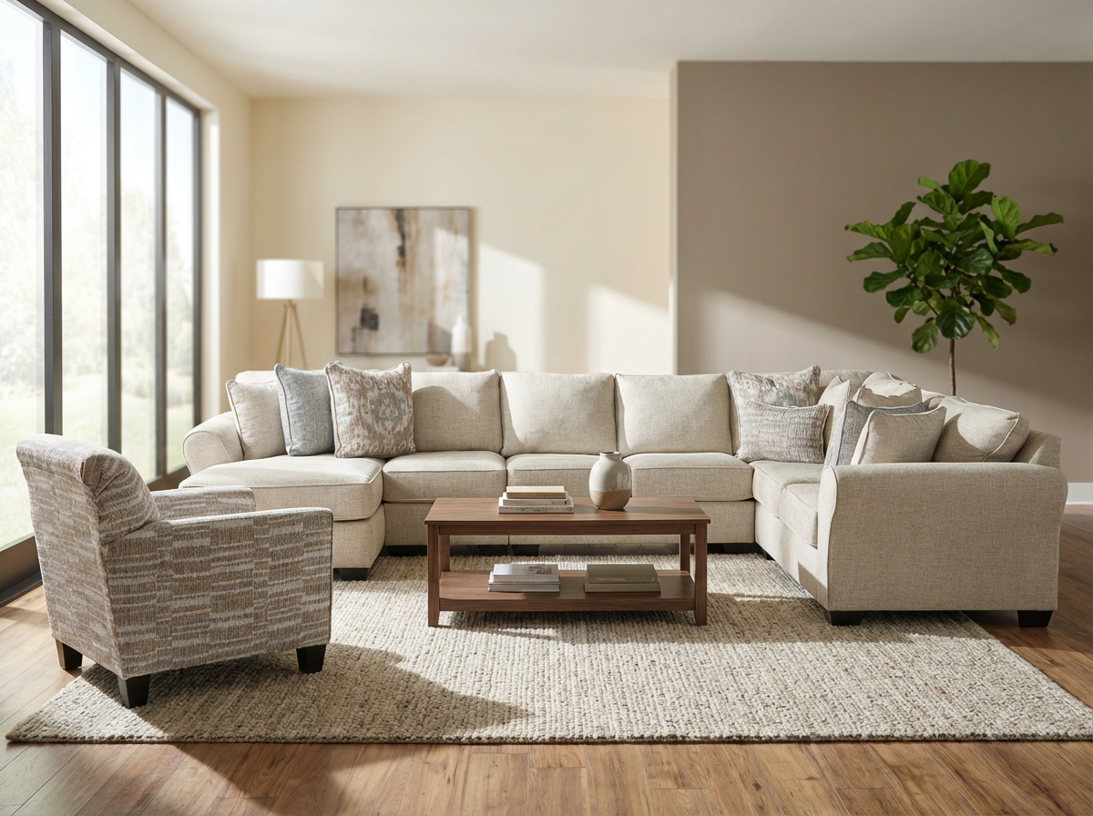 Windsor 5-piece Sectional Sofa Set + Accent Chair