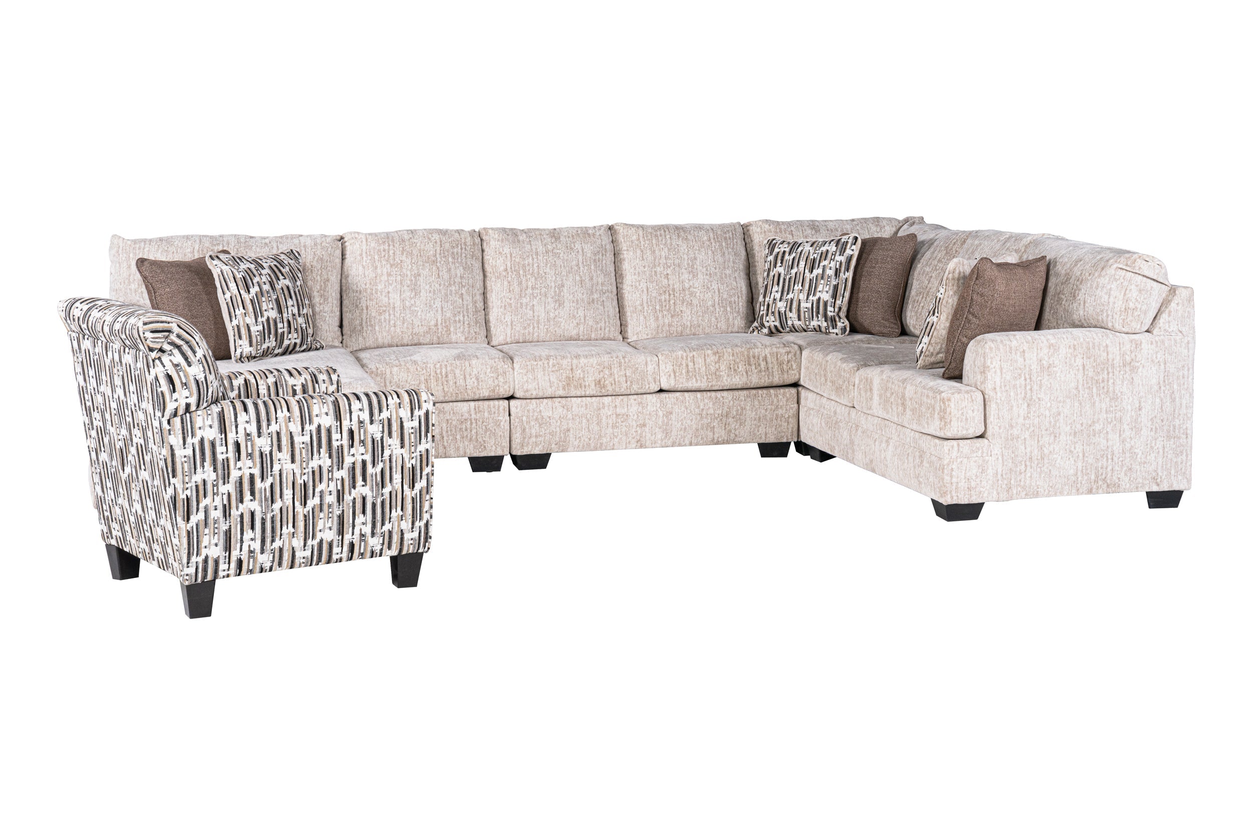 Seraphina 5-piece Sectional Sofa Set + Accent Chair