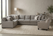 Nuvin 4-piece Sectional Sofa Set + Accent Chair