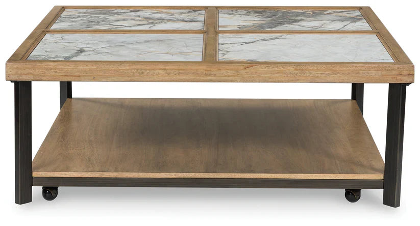 Montia Square Cocktail Table + 2 End table