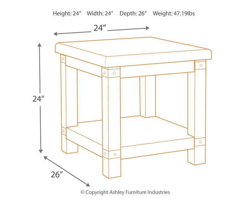 Carynhurst Lift Top Cocktail Table + 2 end table