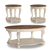 Realyn Coffee Table + 2 end table