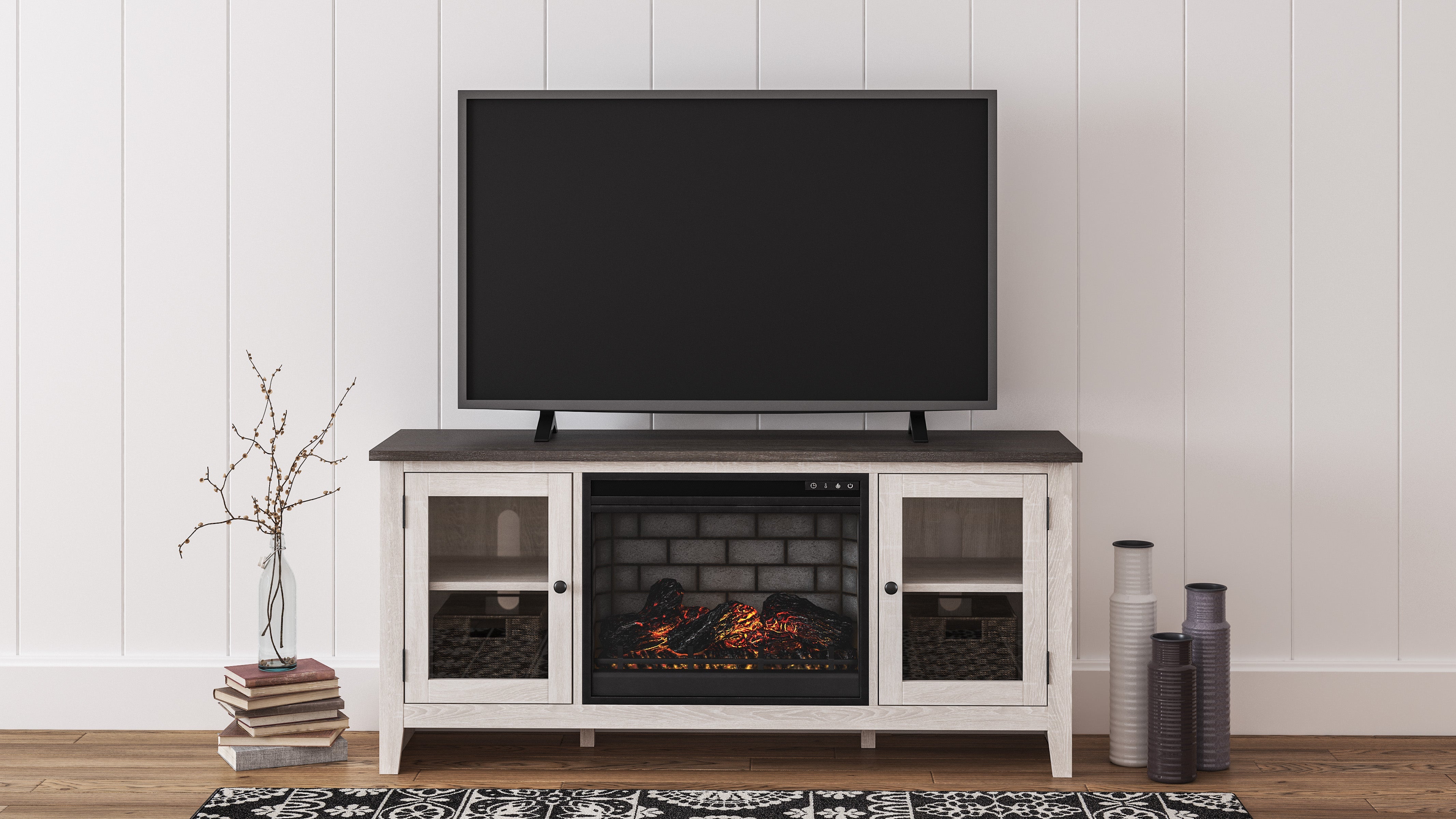 Dorrisnon Tv Stand with Fireplace Option